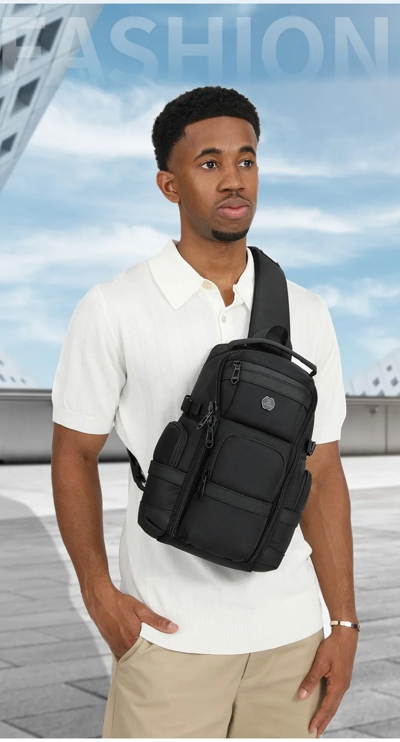 OZUKO Crossbody Bag Large Capacity Shoulder Bags for Male Waterproof Chest Bag Tactical Sling Messenger Bags Men Outdoor Sports