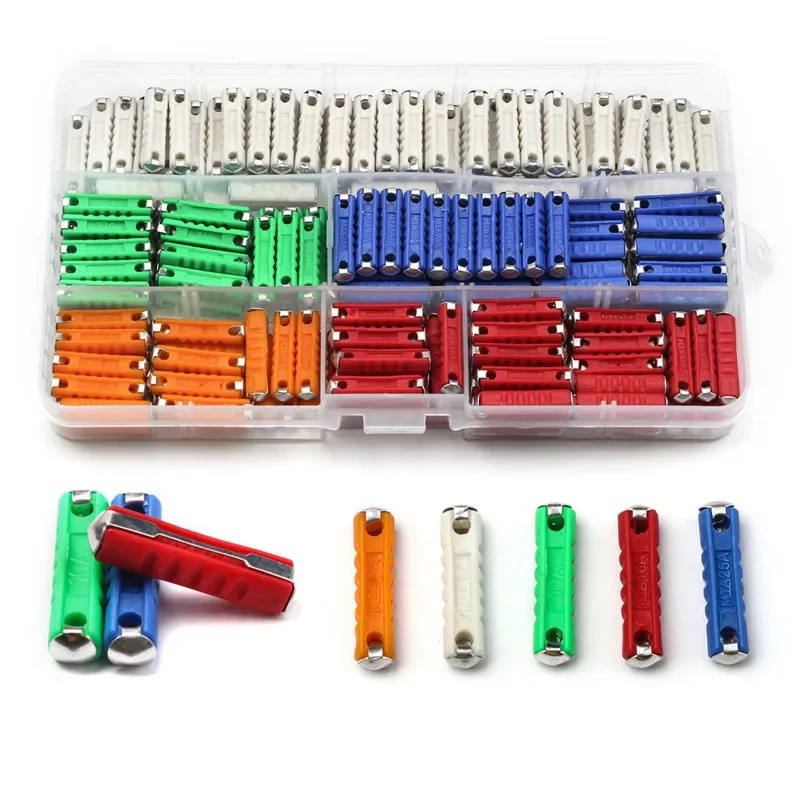 200PCS GBC European Automotive Fuse 5-25AMP Dia 6mm Continental Car Blade Bakelite Auto EU Fuse For Vintage Old Style Car