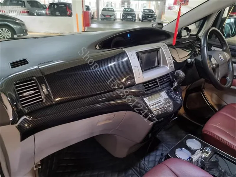 

Для Toyota Previa ACR50 GSR50 RHD модификация интерьера с имитацией углеродного волокна устойчивая к царапинам защитная накладка