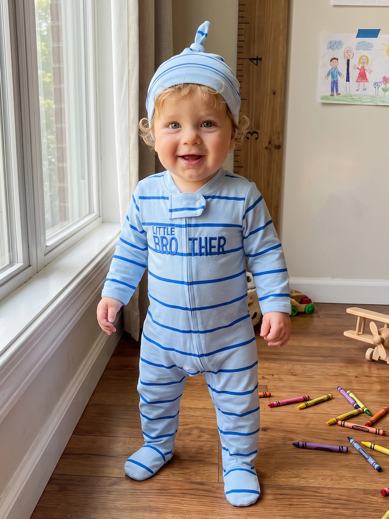 Long Embroidery-Letters-Jumpsuit Long Sleeve Footie-Set Jumpsuit Hat Boy Letters-Jumpsuit Long Embroidery-Letters-Jumpsuit