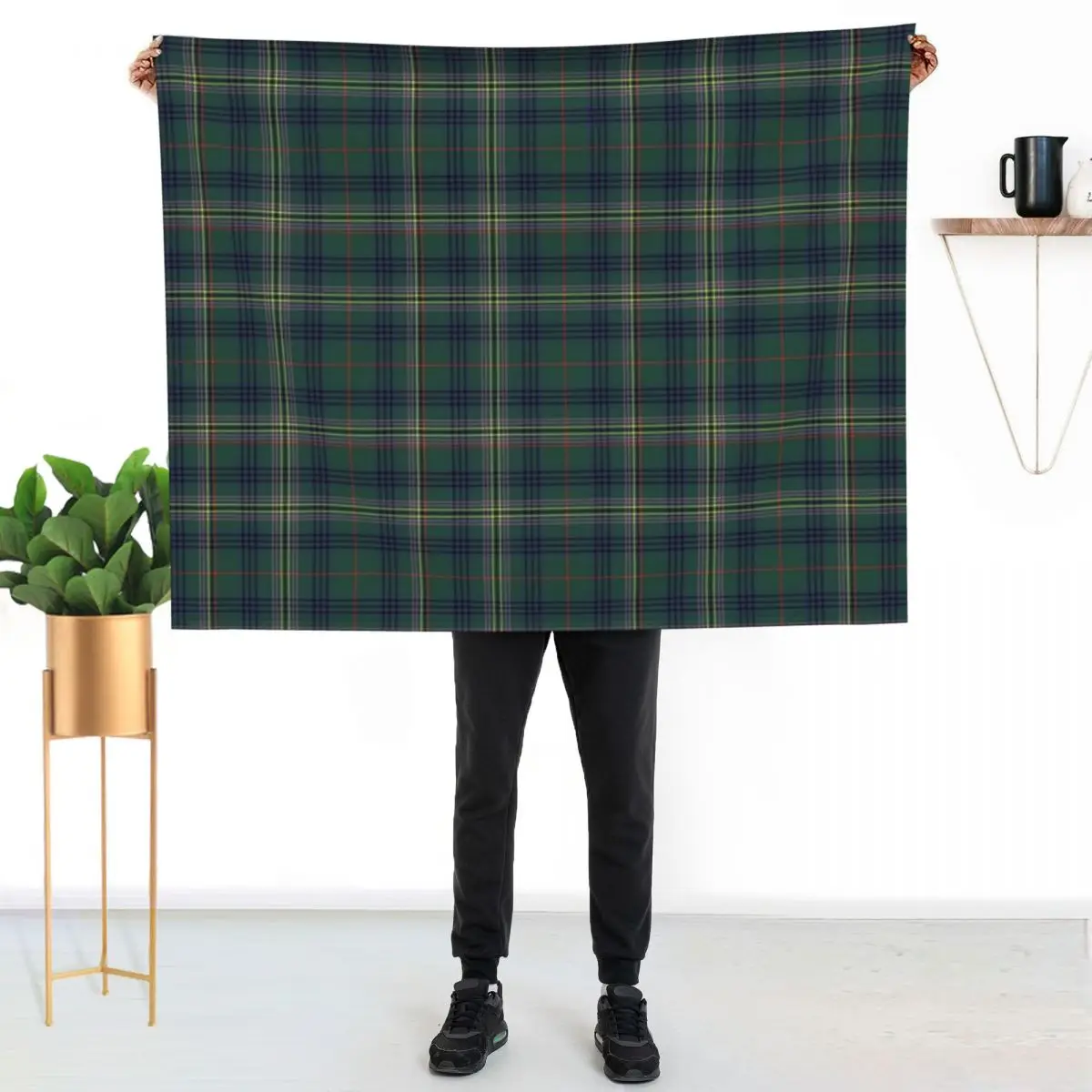 Clan Kennedy Tartan Throw Blanket Cozy Home Blanket Gift for Christmas Holiday