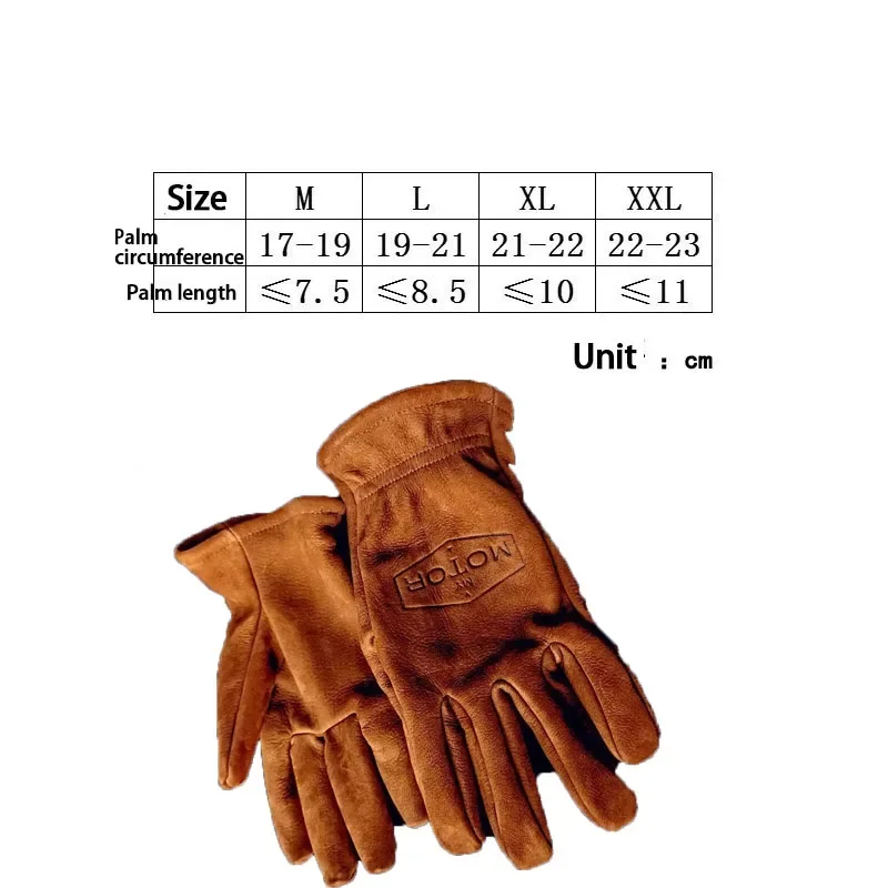 Vintage Motorcycle Gloves Accessories Frosted Surface Cowhide Mittens Man\'s Woman\'s Dirtbike Camping Simracing Leather Glove gp