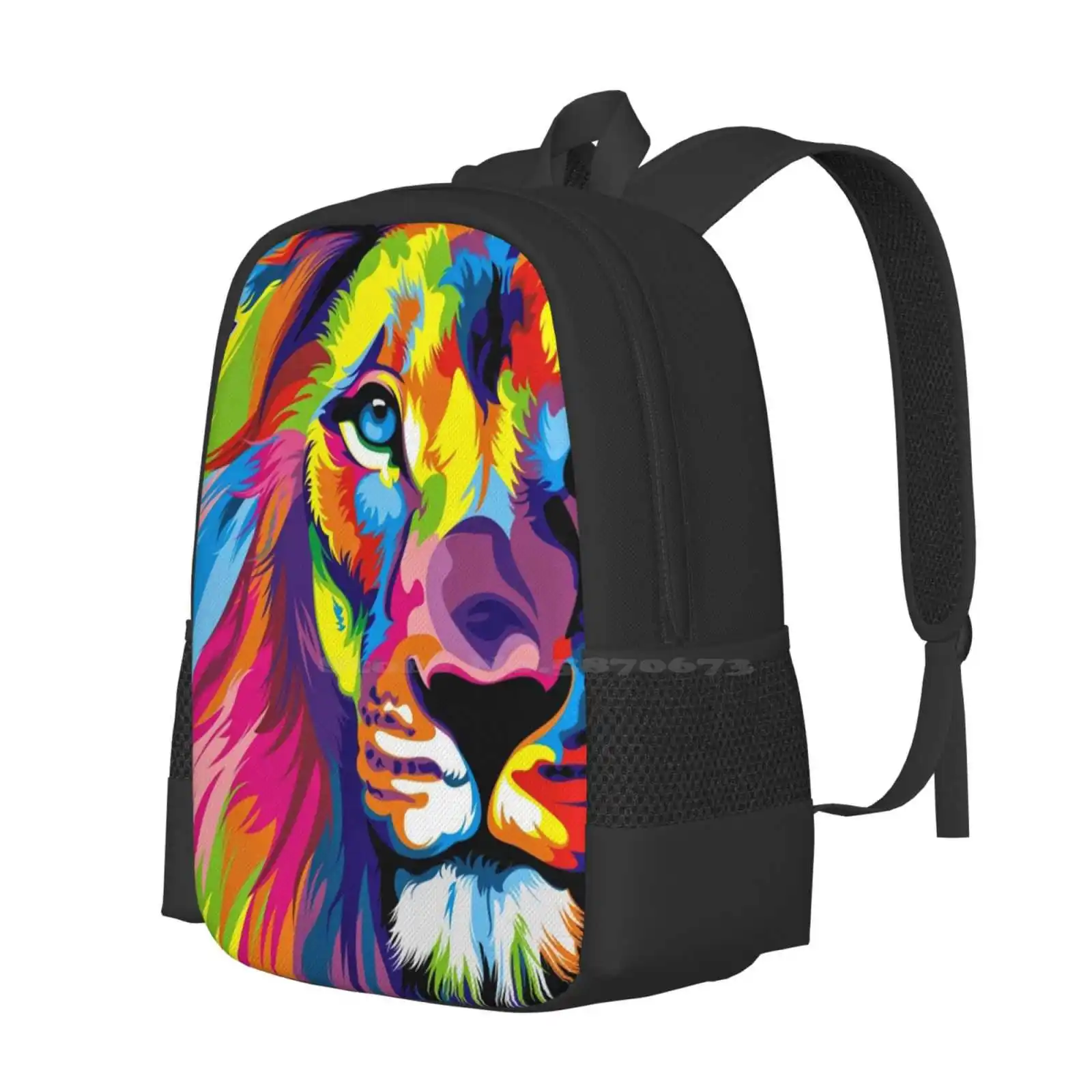 Lion Pride Backpack For Student School Laptop Travel Bag Narnia Aslan Fantasy C S Lewis Pride Colourful Sexuality Gay Lion Love