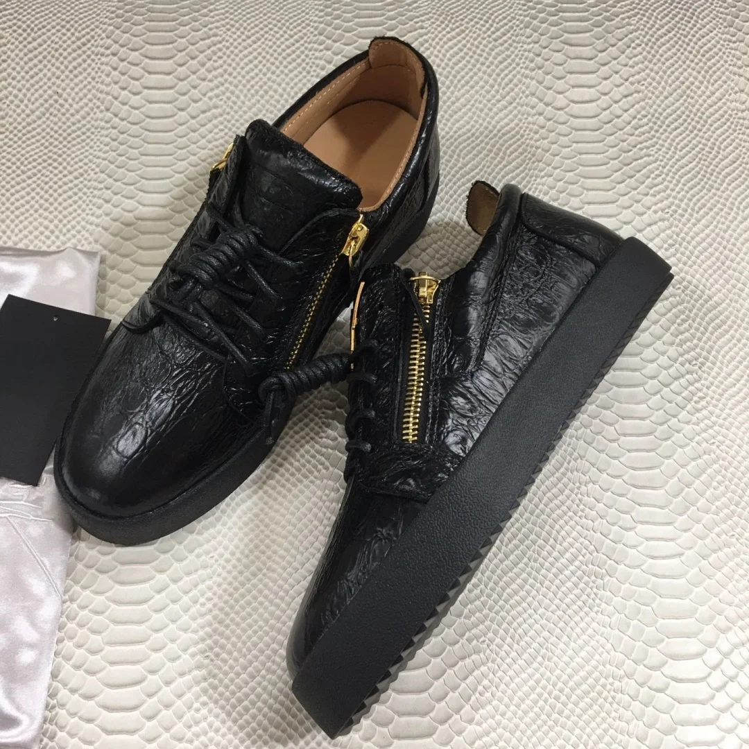 

Top Quality Casual Sneakers for Men Brand Designer Women Tennis shoes Luxury Genuine Leather GZ Loafers Sports shoes 35-48 G0009