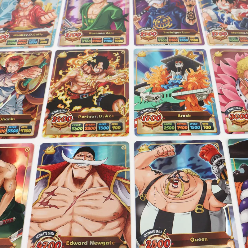 50Pcs One Piece Card English Version Holographic SSR Collection Cards Luffy Shanks Anime Character Carte for Children Gift Toys