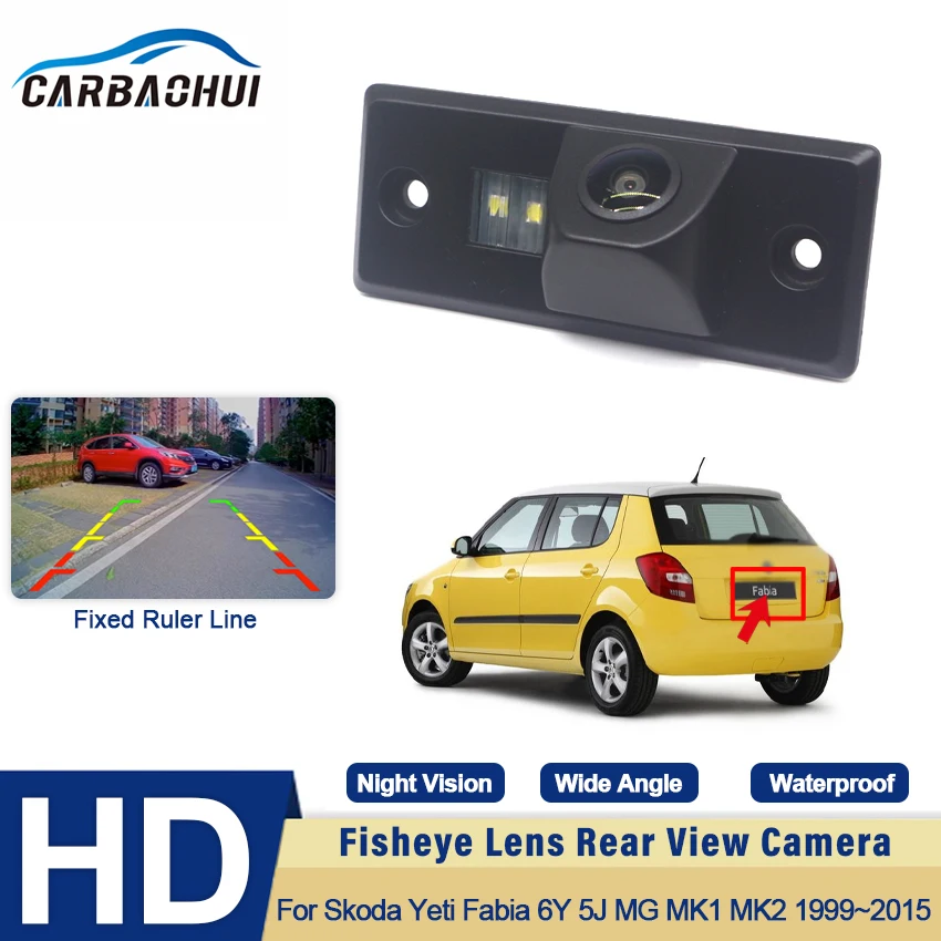 Car Camera Reversing Reverse Camera rear view camera HD CCD Night Vision Waterproof For Skoda Yeti Fabia 6Y 5J MG MK1 MK2