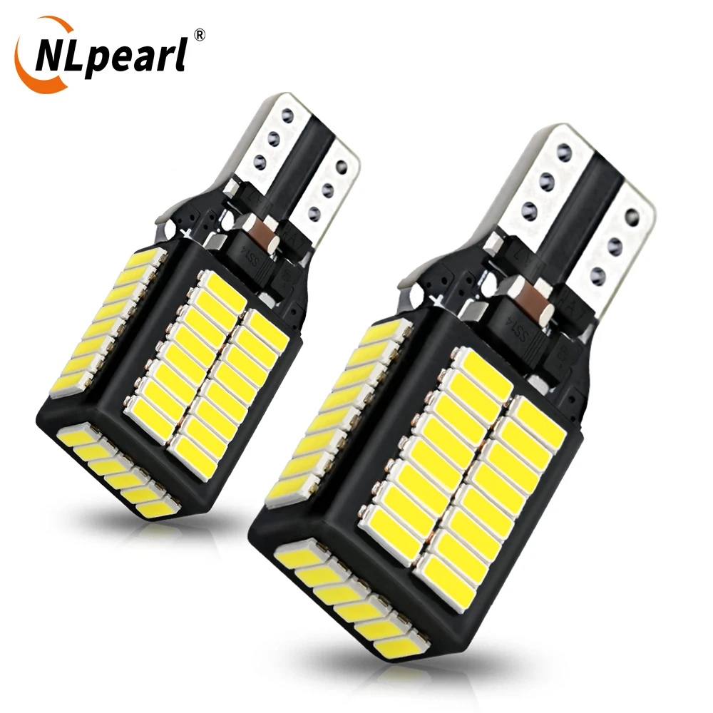 NLpearl 2x T15 W16W Led Canbus 1800Lm Super Bright 921 912 LED Bulbs 54SMD 4014 Car Backup Reverse Light Auto Tail Signal Lamp