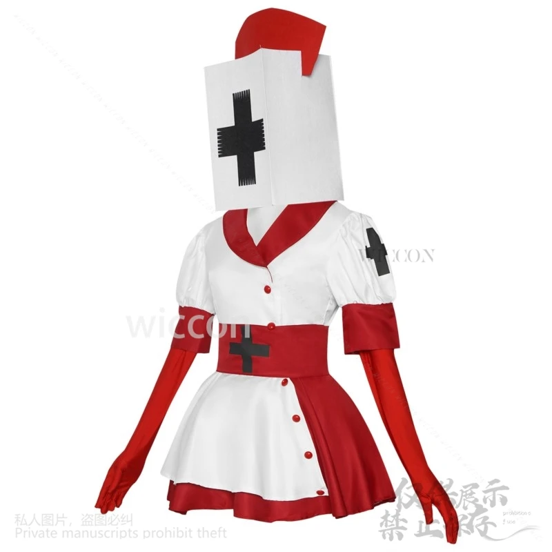 أنيمي الظلام ريبر ممرضة الخداع لعبة كوميك كون فستان مثير قناع لعب الأدوار وتتسابق قفازات حزام لوليتا النساء هالوين الدعاوى