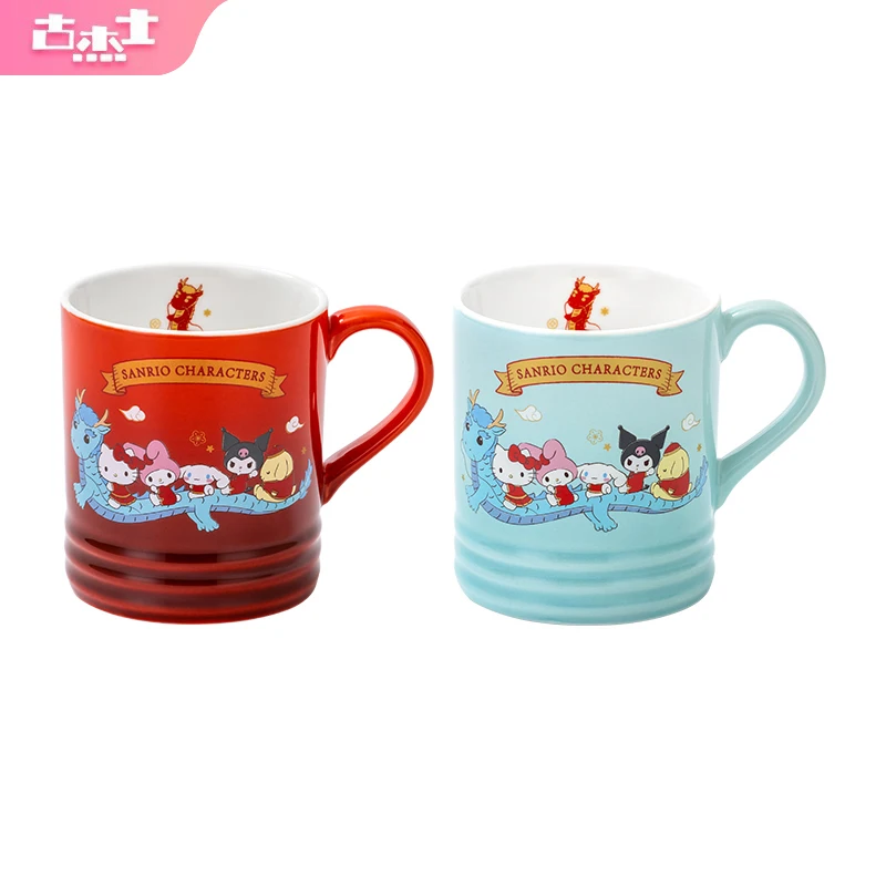 Sanrio Keramiktasse Cartoon My Melody Kuromi Wassertasse Kreative Paar Tassen Home Office Kaffeetassen Frühstück Milch Saft Tasse Geschenk