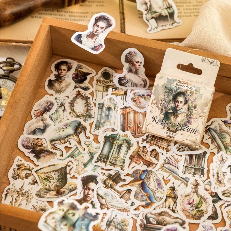 45Pcs Butterfly Animal Aesthetics Box Stickers Diary Gift Decorative Stickers Student Stationery Sealing Stickers