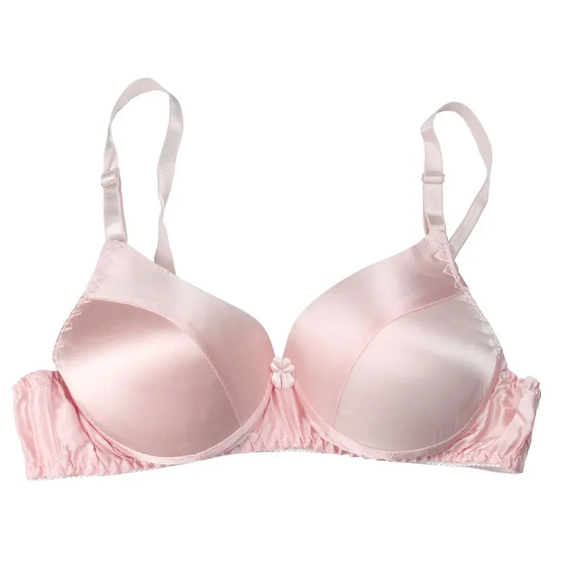 Good quality, affordable, breathable silk bra, thin, without steel rings, inside and outside, 100% mulberry silk bra, B cup,