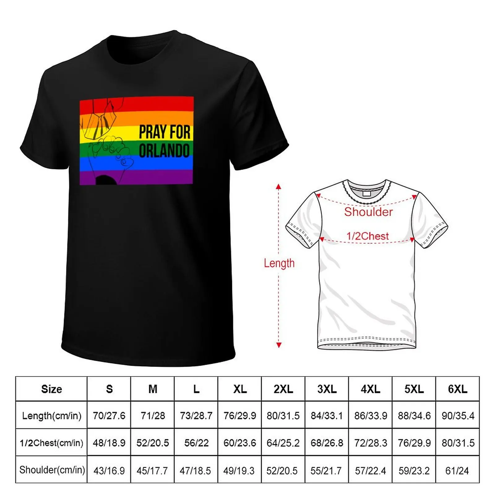 Pray for orlando, Support for the victims of the horrific shooting at Orlando’s Pulse Nightclub T-Shirt Thanksgiving Casual Tee
