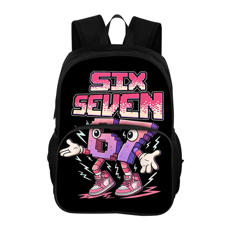 Steal A Brainrot Bookbag Number 67 Backpack For Kids Students Cartoon Six Seven Primary And Secondary Bag Students Shoulderbags