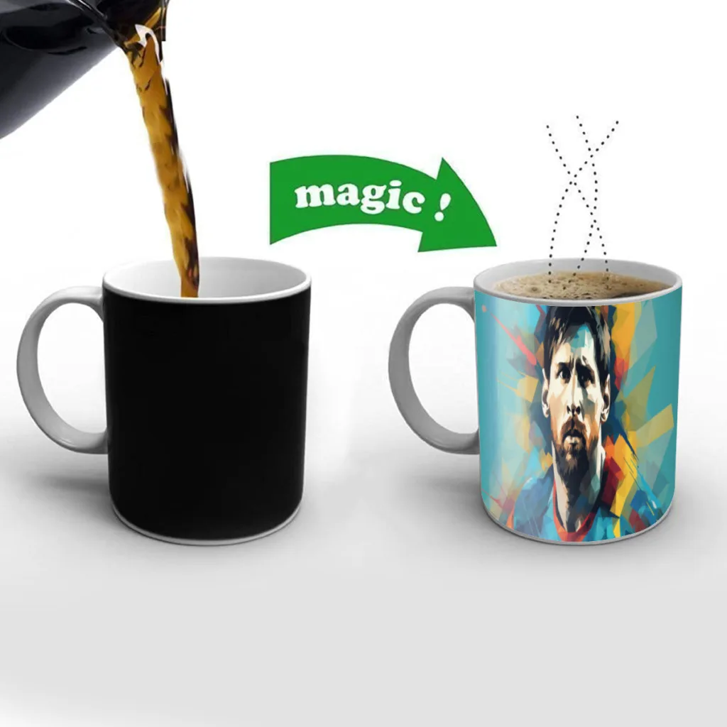 M-Messi Football Star Heat Changing Color Mug Friends Birthday Gift