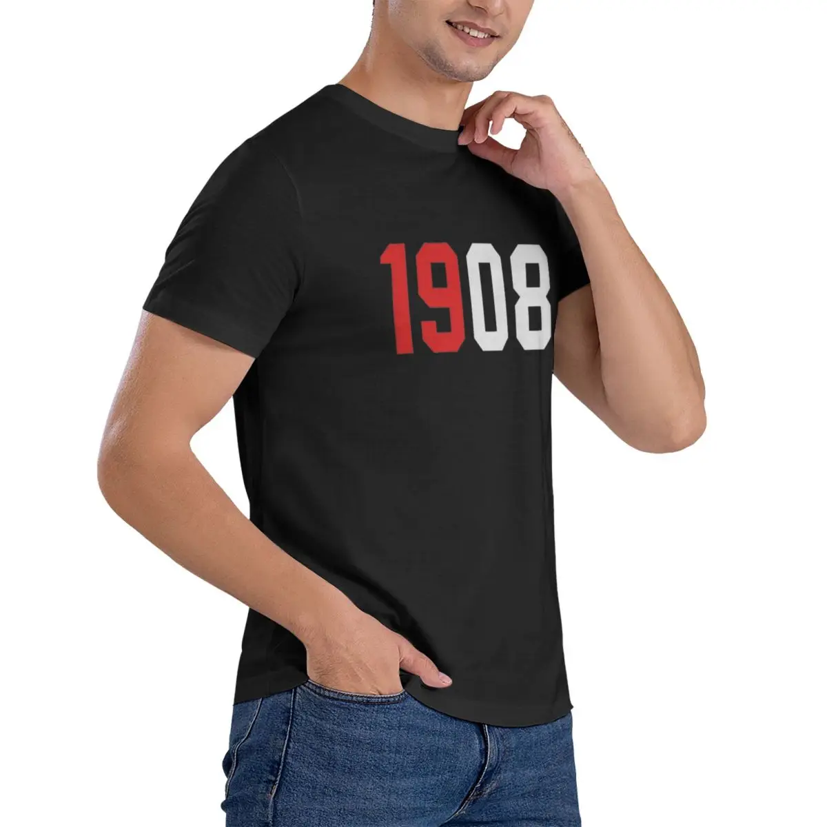 1908 Feye-noords T-shirt voor heren Dames Katoenen top Tee Retro O-hals korte mouw