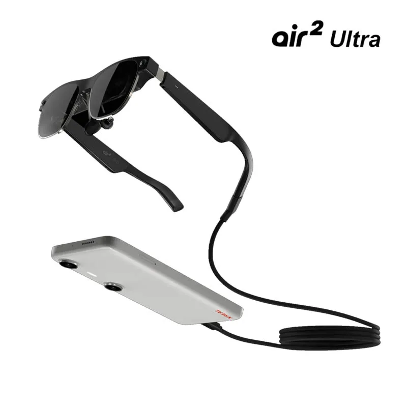 Conjunto completo de trajes Xreal Air 2 Ultra Smart Ar gafas HD 1080P vista 6 Dof 52 Fov 4K 3D 385 pantalla gigante vista Nreal cine privado