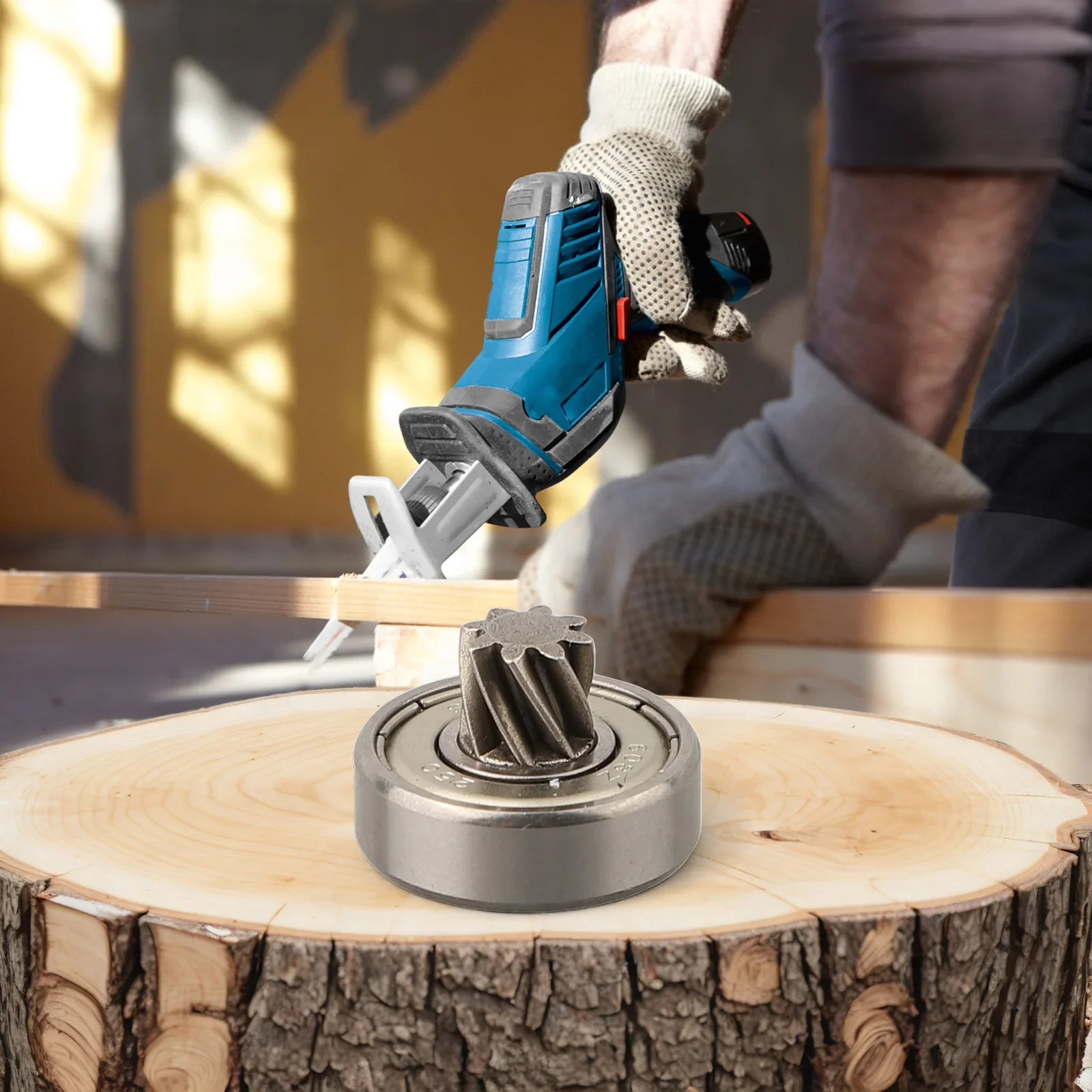 DIY Tool Gear For Cutting Saw For Reciprocating Saw Reciprocating Saw Gear Metal Gear Silver Color 8 Tooth Gear