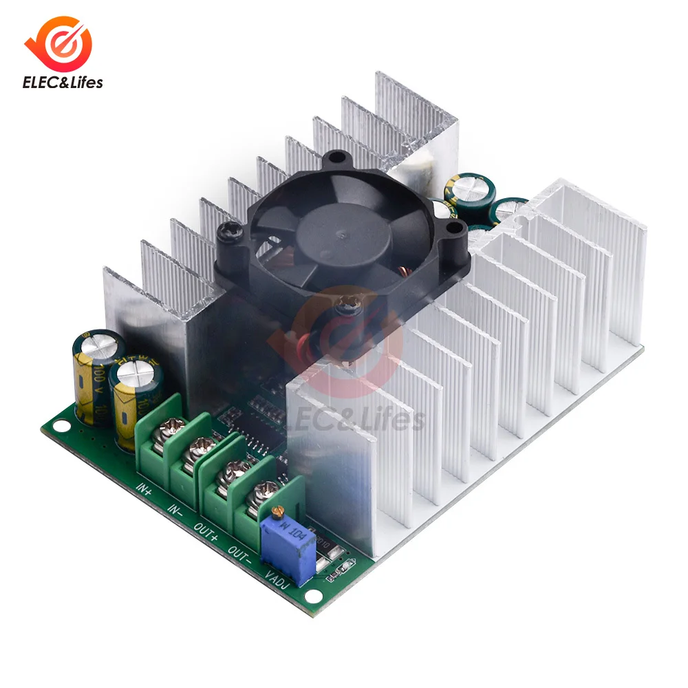 

Professional Step-down Power DC-DC CC CV Buck Converter Supply Module 12-75V To 2.5-50V 25A 500W Adjustable