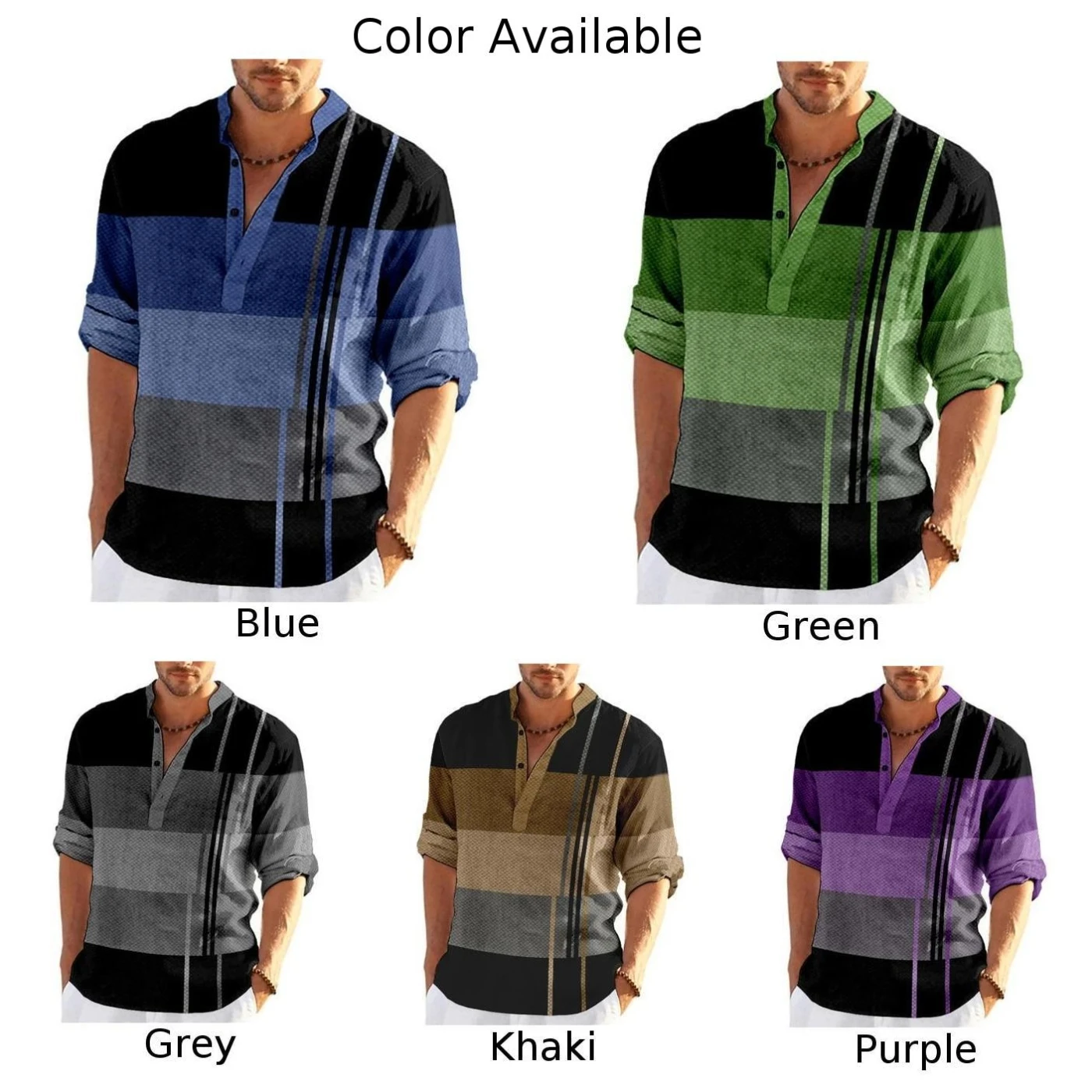 Affordable Brand New Fashion T Shirt Men Shirt Slight Stretch T Shirt Top V Neck Blouse Long Sleeve Print Shirt