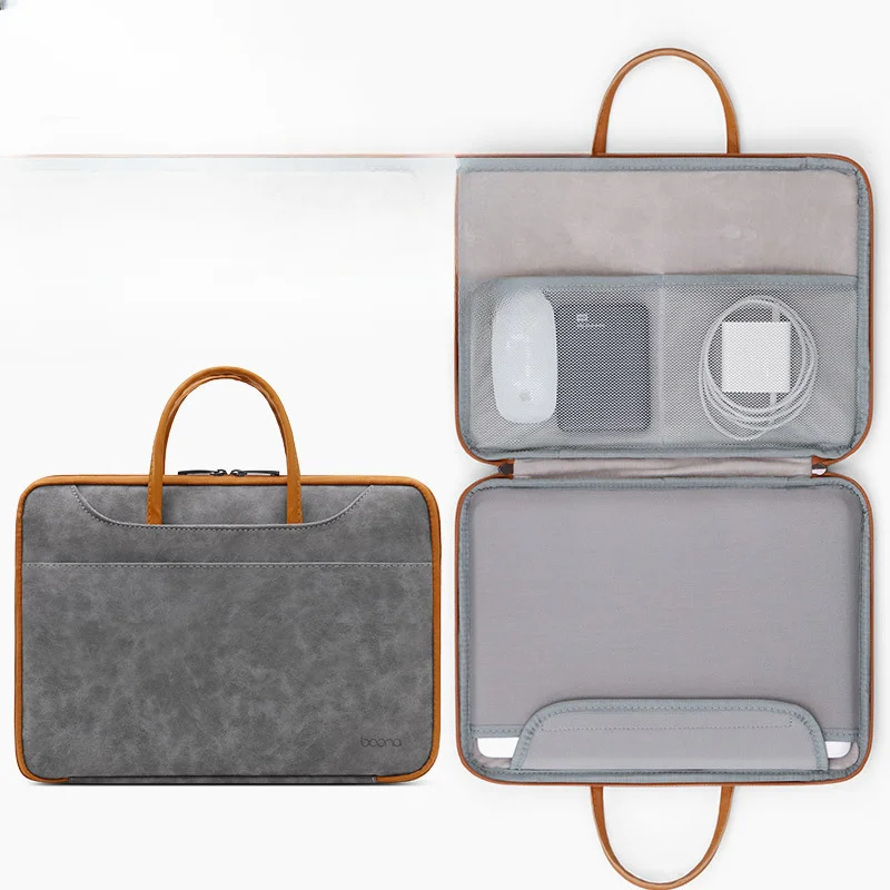Laptop Bag Sleeve Case 12 13.3 15.6 14 polegadas Ombro Notebook saco Para Macbook Air Pro M1 Lenovo HP Dell Huawei bolsa Briefcase
