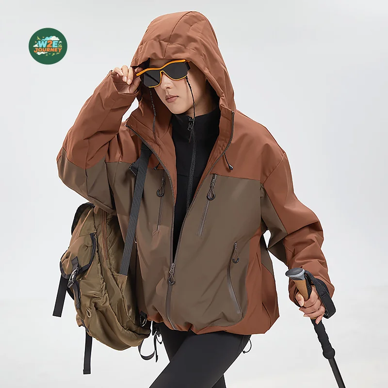 W2EJOURNEY EU US Size Luxury Quality Windbreak Jacket Three-Proof 3-In-1 Outdoor Hiking Waterproof Men Women Jacket