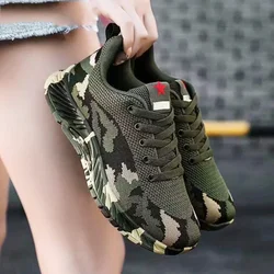 2024 Camouflage Sneakers Mens Fashion Non-slip Mesh Surface Breathable Sports Shoes Women's Outdoor Lightweight Walking Shoes