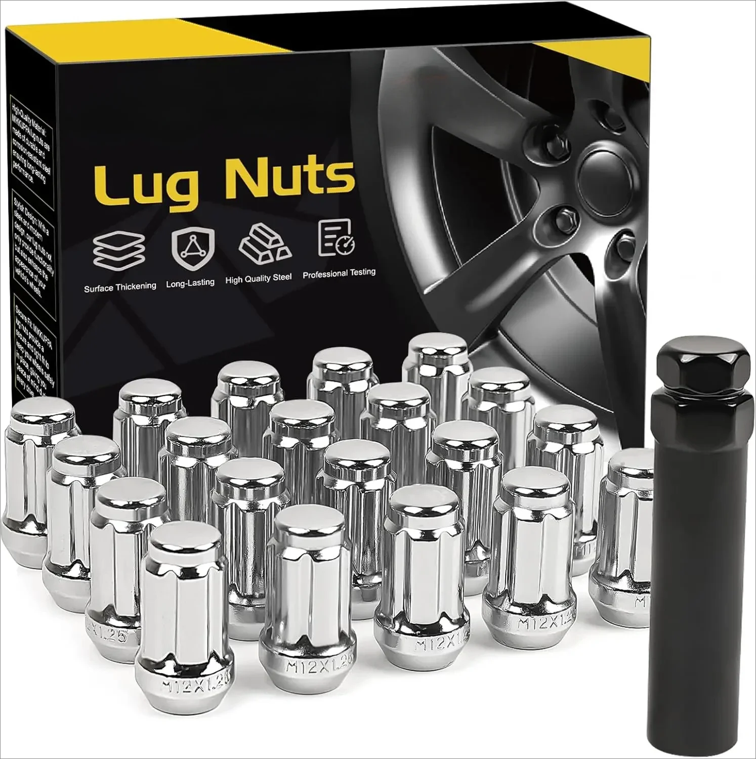 

20pcsM12x1.25 Lug Nuts - Replacement for Infiniti, 1993-2021 Nissan Altima, 1988-2021 Nissan Maxima, Subaru Aftermarket