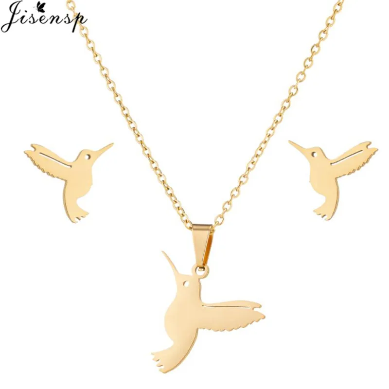 Multiple Stainless Steel Animal Charm Necklace Women Cute Koala Cow Jewelry Set Girls Birthday Party Earring Gifts Accessories view 4