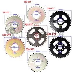 530 Chain 28T/31T/32T/35T/37T/40T/41T/45T Teeth Rear Sprocket For ATV Quad Pit Dirt Bike Buggy Go Kart Motorcycle Motor Parts