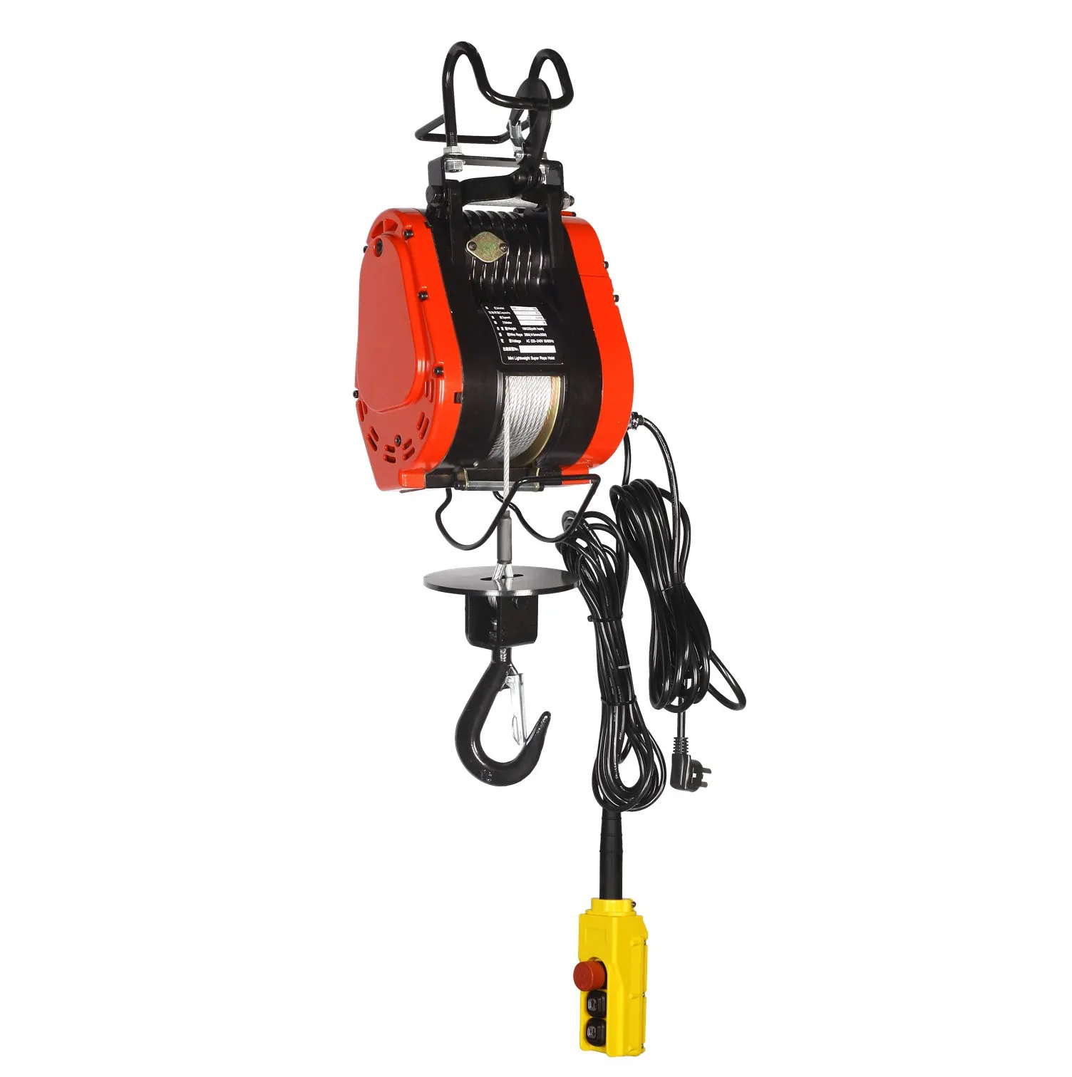 Portable DU Type Mini Electric Wire Rope Winch Hoist Capacity 75-500 KG Wide Application NW 8-28 KG