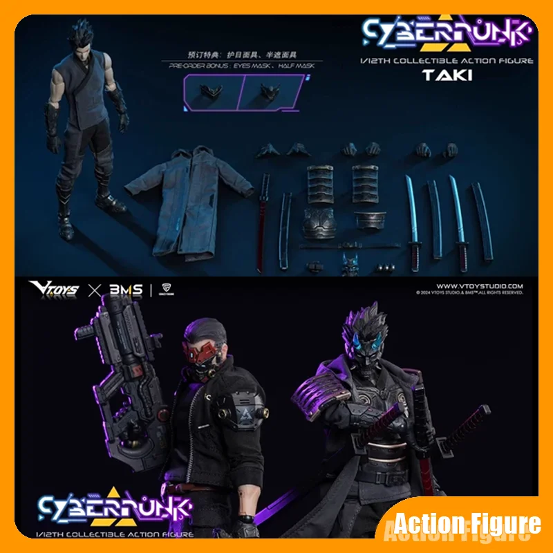 

В наличии: VTOYS X BMS X Cf VSD010, масштаб 1/12, полный набор фигурок самурая Таки с маской Праджня, модель мужского солдата, коллекционная игрушка, подарок