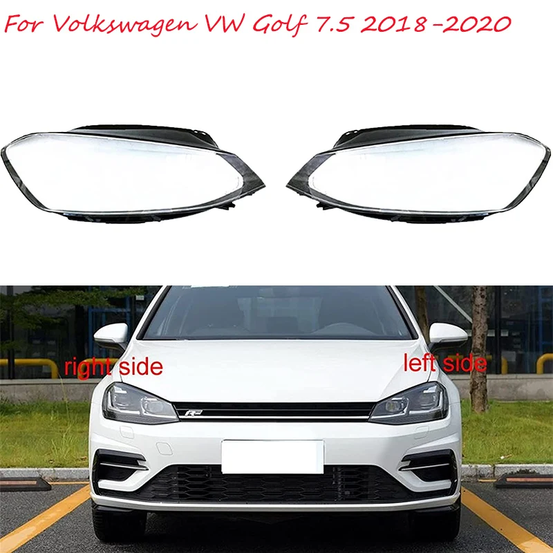 

For Volkswagen VW Golf 7.5 2018 2019 2020 Car Front Headlight Lens Cover Headlamps Lampcover Transparent Lampshades Lamp Shell