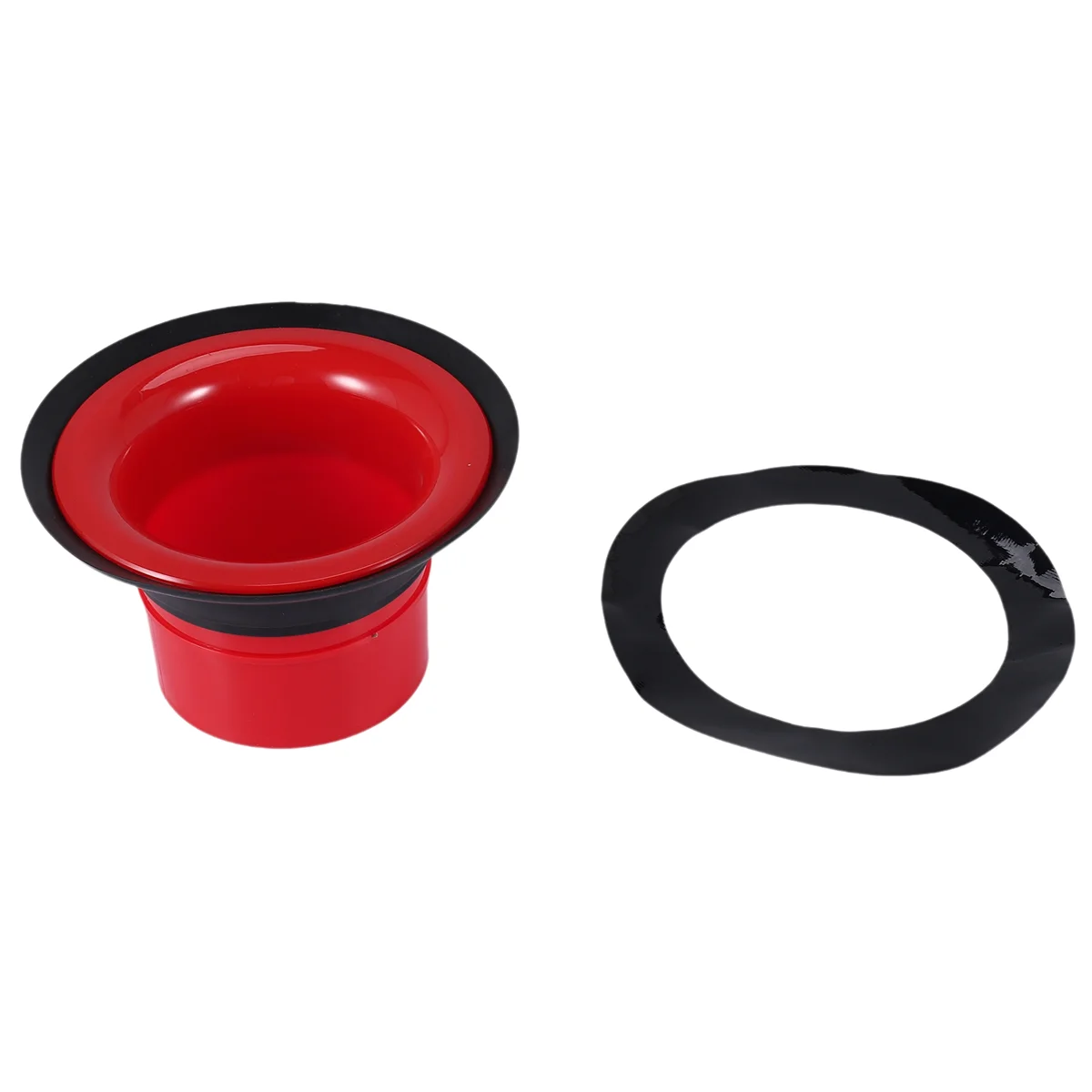 Bass Drum Enhancer ABS Rubber Bass Drum Kick Enhancer with Black Port Hole Protector,Mic Hole Drum ,Red