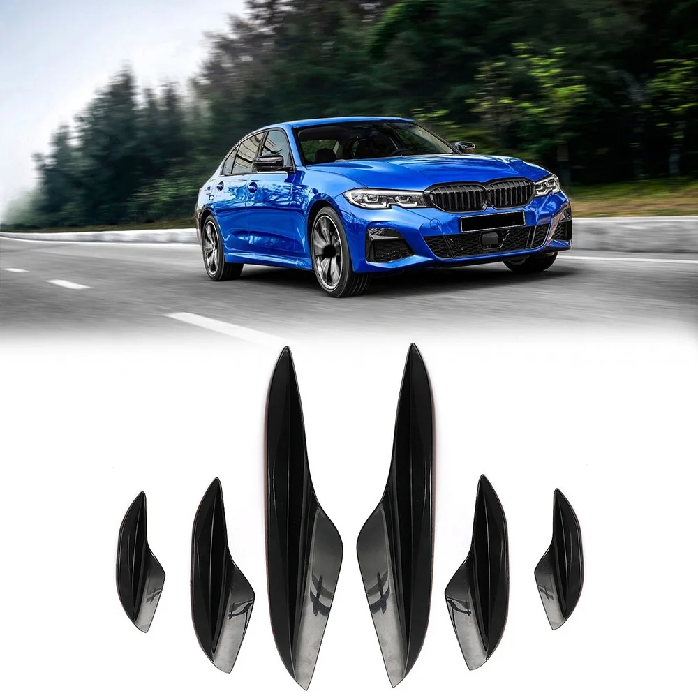 R2-Universal زعانف المصد الأمامي للسيارة الفاصل Canard الشفاه المفسد ل-BMW E90 E92 E93 M3 05-12