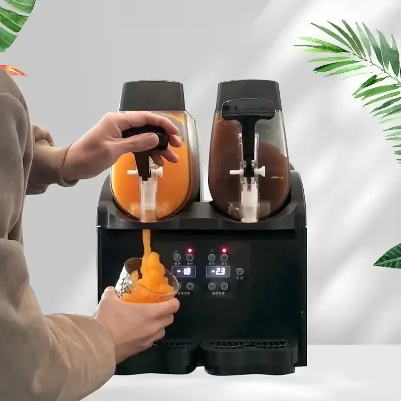 2026 Two Flavors Double Head Durable Ice Maker Slush Slushie Instant Slushy Machine Milkshake Melting Snow