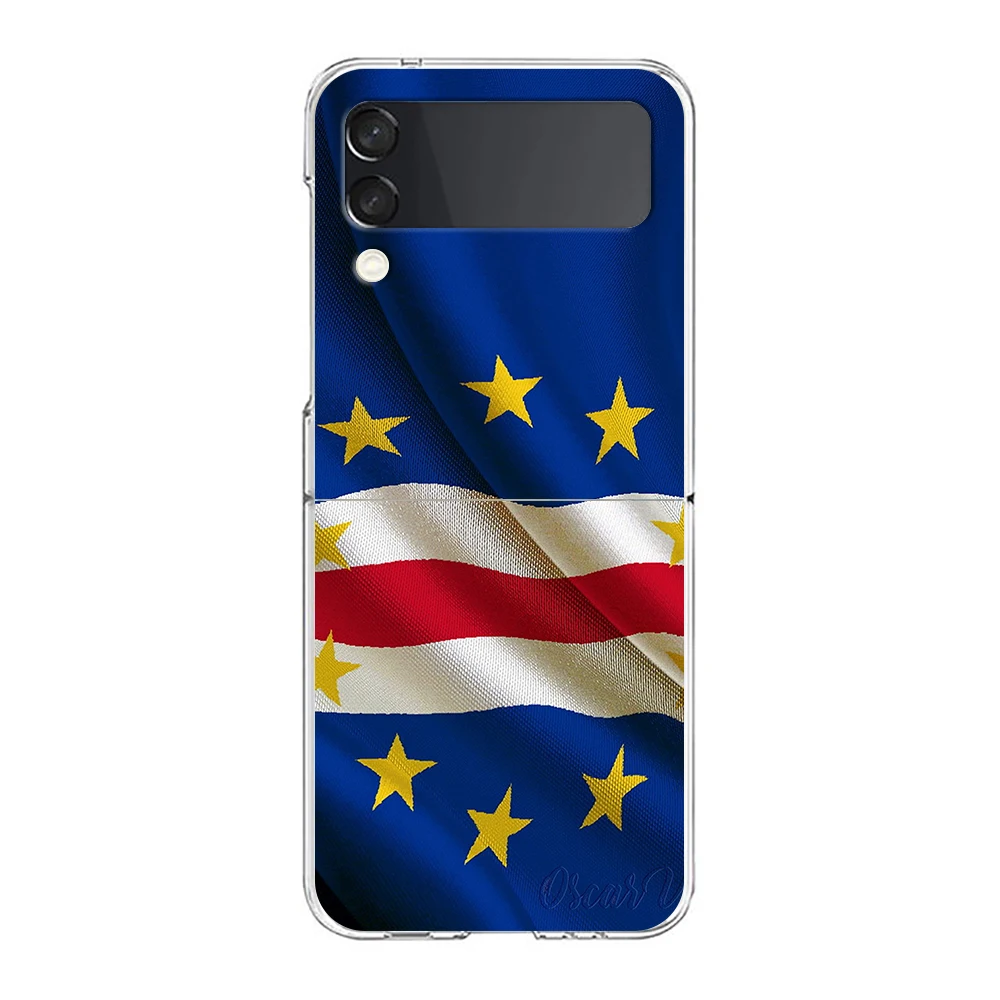 Phone Cover For Samsung Galaxy Z Flip 7 6 5 4 Case Transparent For Samsung Z Flip 3 Hard PC Foldable Shell Cape Verde Present