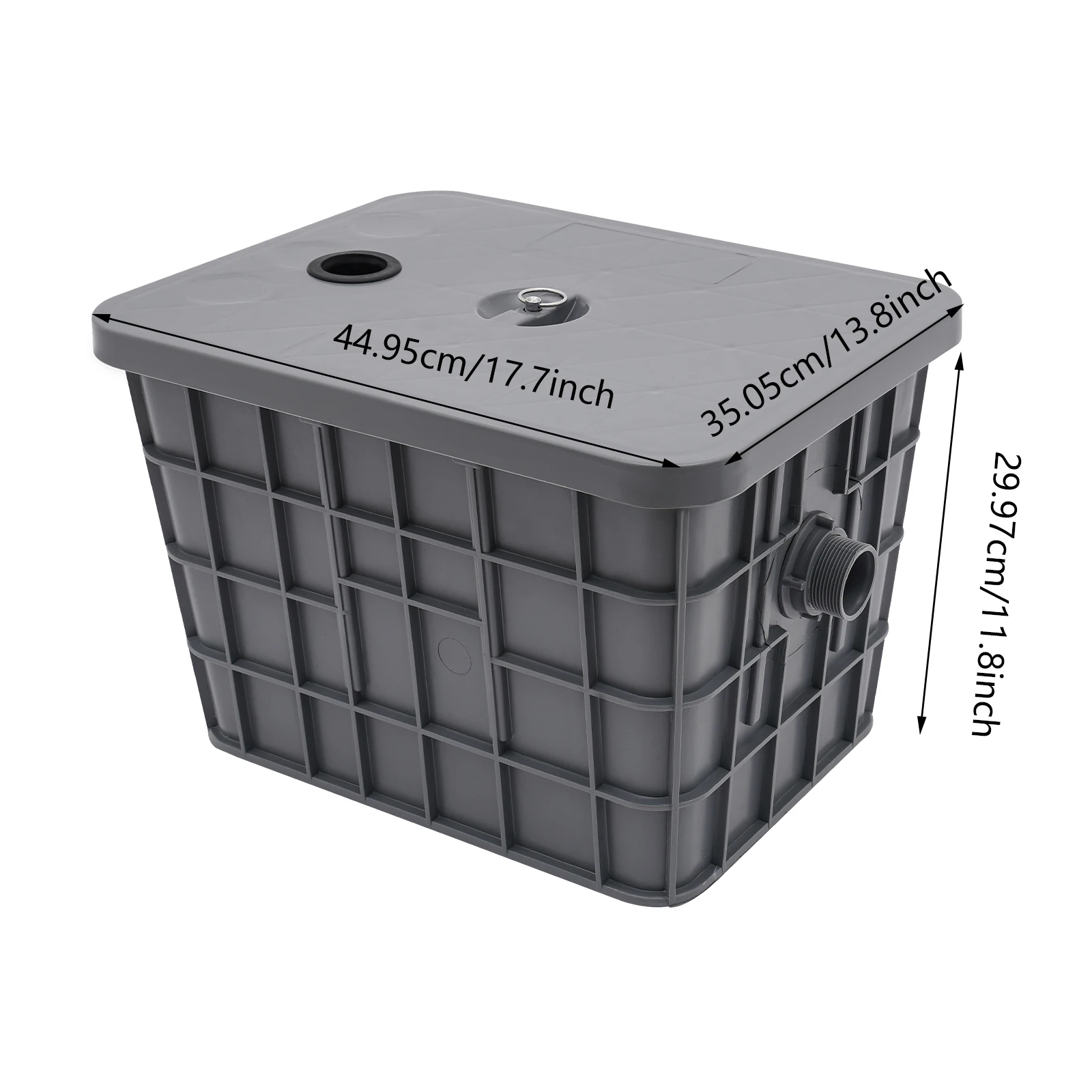 13.21 جالون شحم تجاري اعتراضية مستطيلة رمادية ريز اعتراضية PP المطاط مع قفازات واقية سلة المرشح #2