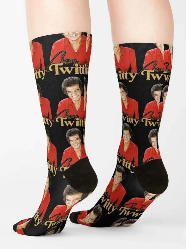 Conway Twitty-Calcetines clásicos para hombre y niña, medias con diseño Retro de la leyenda del país, Regalos divertidos, kawaii