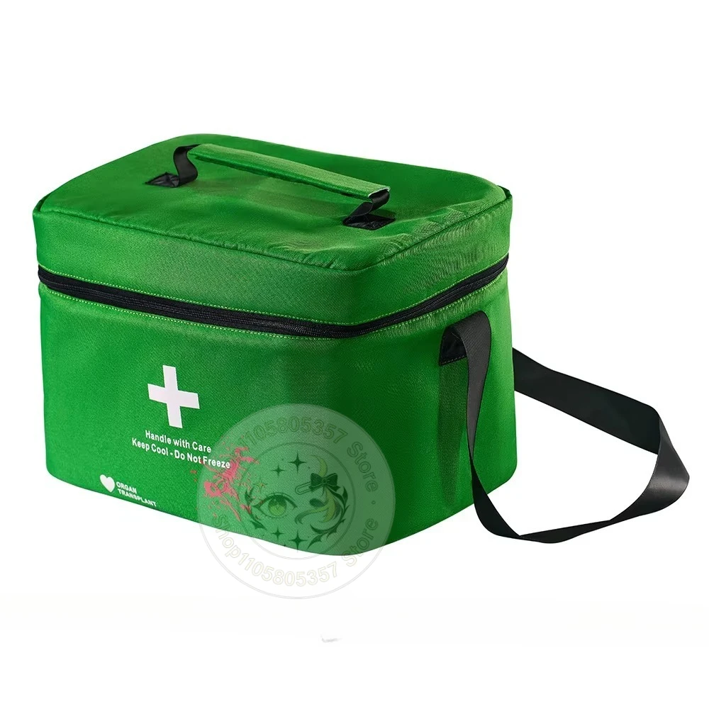 Movie Resident Evil Bryan Hodukavich Cosplay Props Green Medical Transport Bag  Backpack Metal Badges For Halloween Party Props
