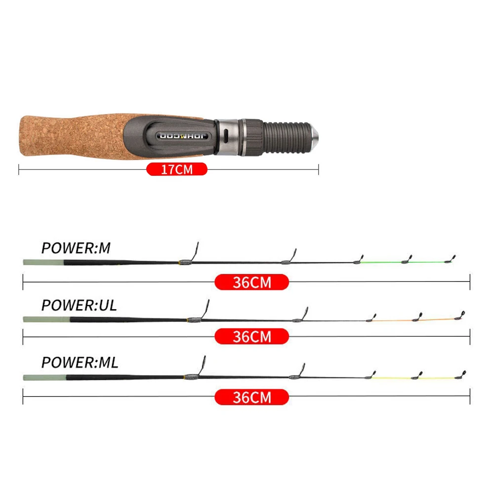 UL ML zimowa wędka miękka końcówka 50cm wędka do wędkowania podlodowego z płaska końcówka wysokiej jakości włókna szklana końcówka z uchwyt na korek