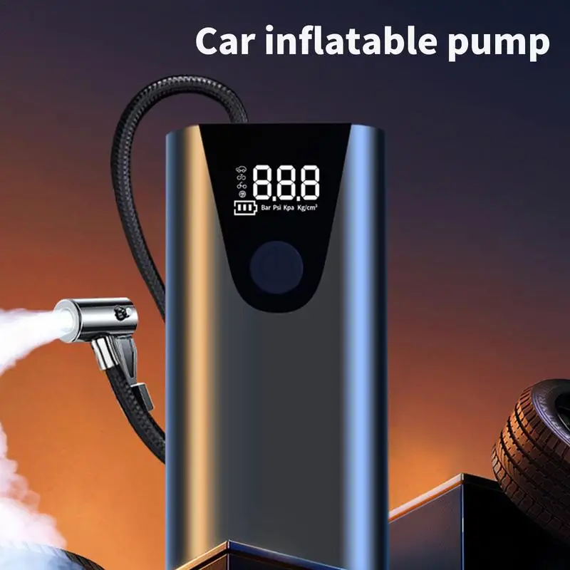 Car Tire Pump Portable Air Compressor Rechargeable Air Pump Inflator Air Pump Tire Air Compressor For Home Family Bicycles