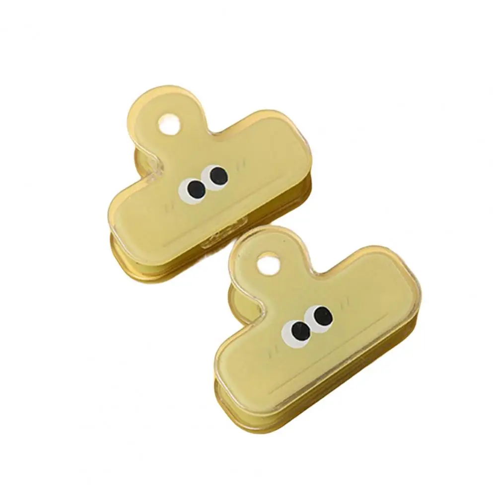 2Pcs Lightweight Document Clip Burr-free File Clamp Non-Slip Scrapbook Ticket File Clamp  Store