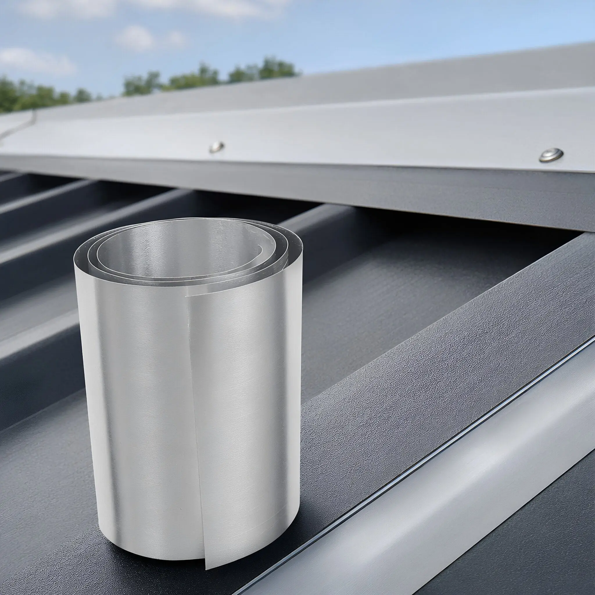 1 Roll Aluminum Flashing Roll 3.3ft X 5.9 Inch 3Mm Thick Roof Sealing Strip Waterproof Metal Tape Window Door Gutter Flashing