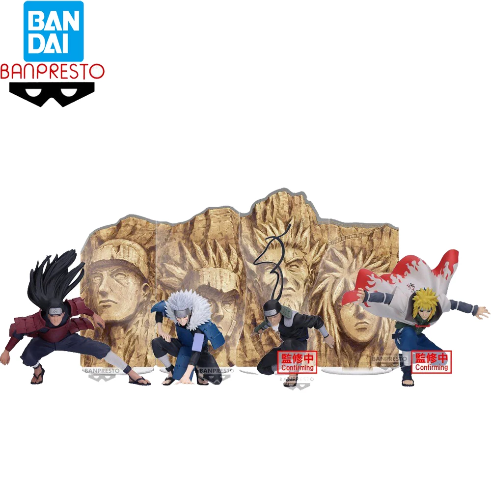 Pre Sale Original Bandai Banpresto Naruto Panel Spectacle Namikaze Minato Senju Hashirama Senju Tobirama Sarutobi Hiruzen Figure