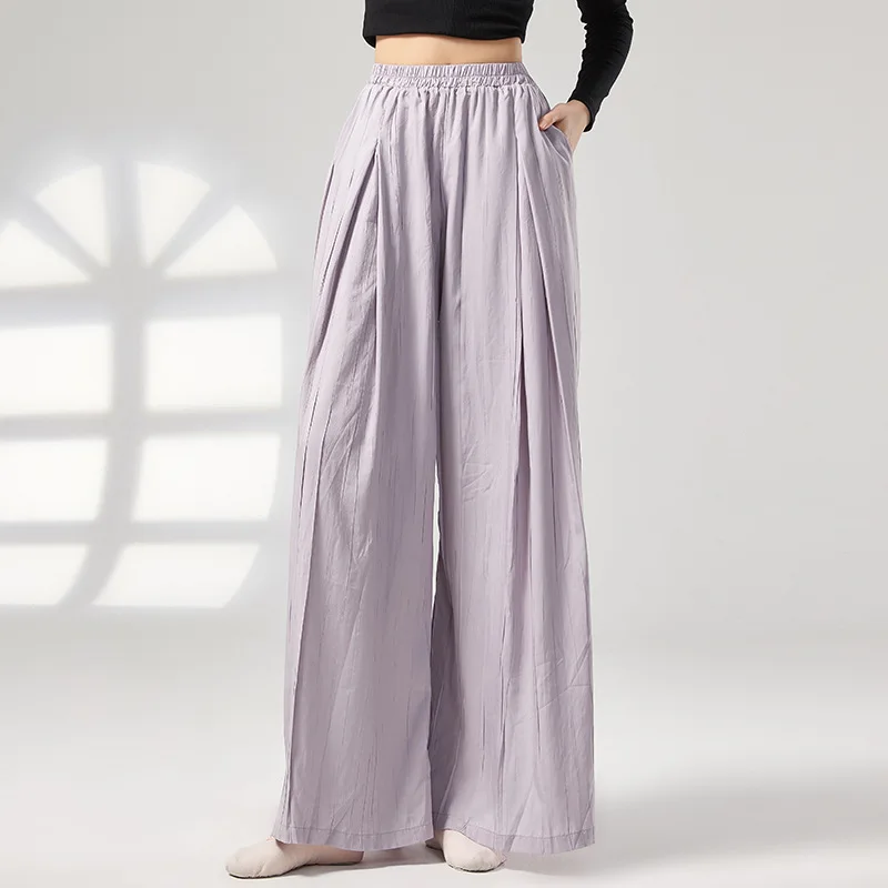 

customized modern jazz practice clothes spring and autumn wide leg pants classical dance clothes figure women's dance pants