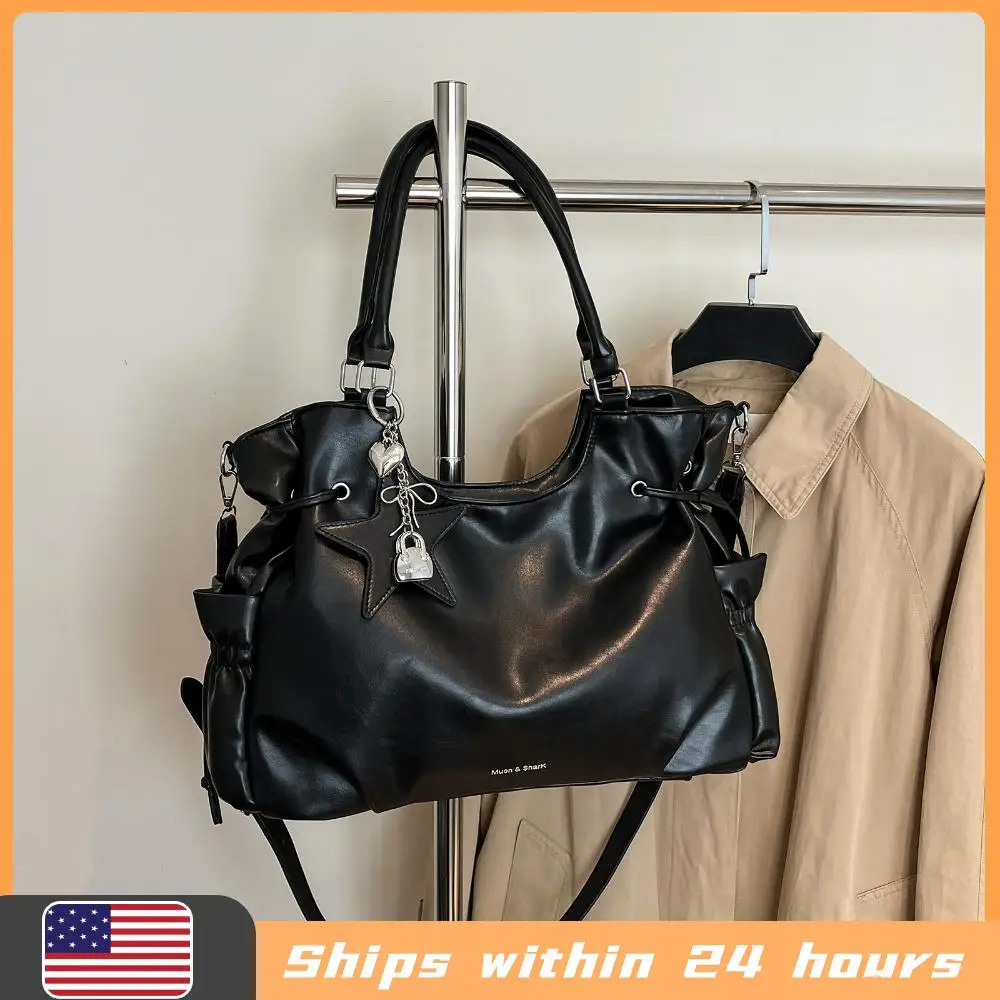 

Classic PU Tote Handbag Large Capacity Business Commuter Bag Roomy Work Shoulder Bag Retro Crossbody Bags Travel Top-Handle Bags