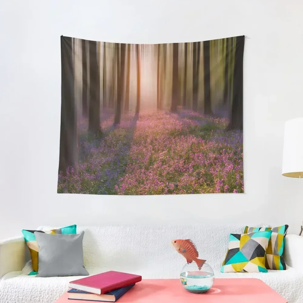 Bluebell Woodland Dreamscape Tapestry Korean Room Decor Living Room Decoration Bedroom Organization And Decoration Tapestry