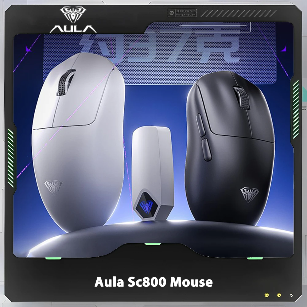 

Aula SC800 Wireless Mouse PAW3395 Two Mode FPS Gaming Mouse 37g Lightweight Pc Office Customized Gaming Accessories Gift