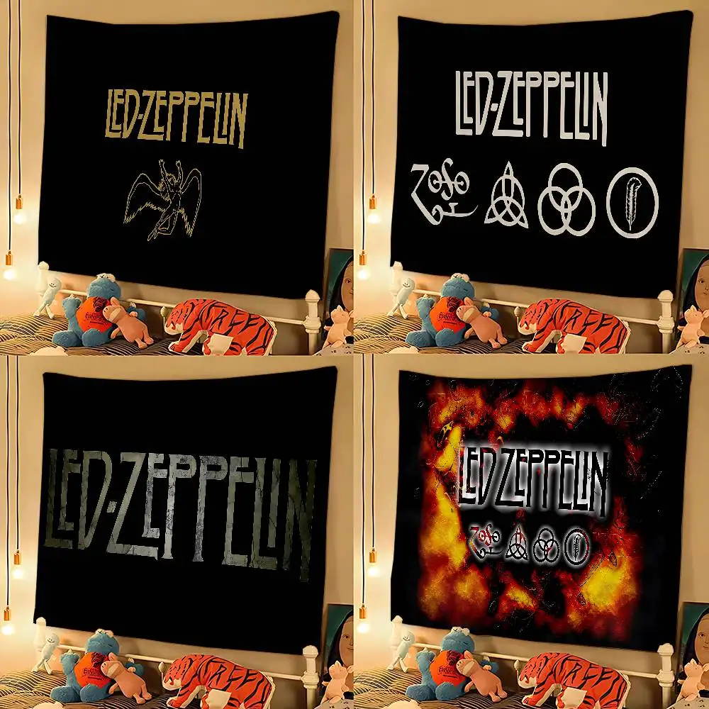 Vintage Band L-Led Z-Zeppelin Cartoon Tapestry Bohemian Wall Tapestries Mandala Wall Hanging Sheets