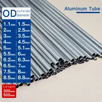 Aluminium Tube OD1.1-8.8mm  length300mm 500mm  Round  Aluminum Alloy  Pipe Straight  Small outer diameter 6063 thickness0.2-2.5